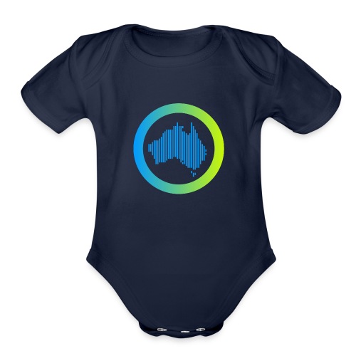 Gradient Symbol Only - Organic Short Sleeve Baby Bodysuit