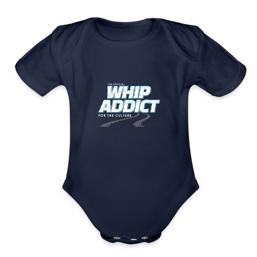 WhipAddict 2 White - Organic Short Sleeve Baby Bodysuit