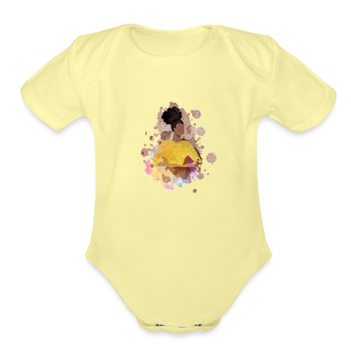 Large puff - Organic Short Sleeve Baby Bodysuit