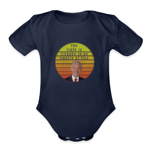 The Truth is Treason in an empire of lies - Organic Short Sleeve Baby Bodysuit