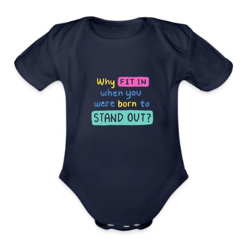 Trending design. - Organic Short Sleeve Baby Bodysuit
