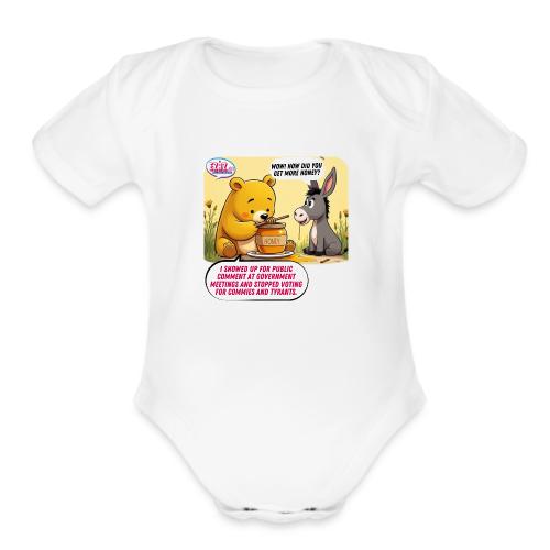 Honey Bear - Fire Tyrants - Organic Short Sleeve Baby Bodysuit