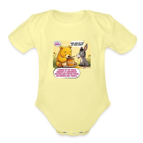 Honey Bear - Fire Tyrants - Organic Short Sleeve Baby Bodysuit