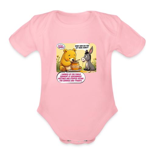 Honey Bear - Fire Tyrants - Organic Short Sleeve Baby Bodysuit