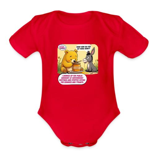 Honey Bear - Fire Tyrants - Organic Short Sleeve Baby Bodysuit