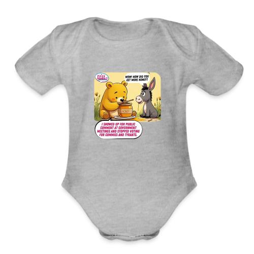 Honey Bear - Fire Tyrants - Organic Short Sleeve Baby Bodysuit