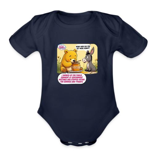 Honey Bear - Fire Tyrants - Organic Short Sleeve Baby Bodysuit