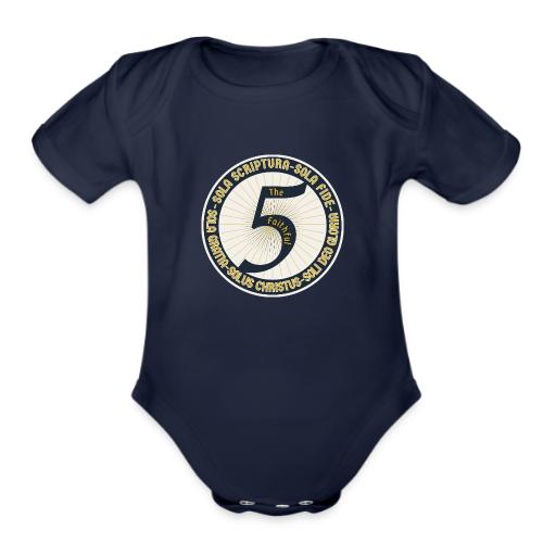 The Faithful Five - Five Sola's of the Reformation - Organic Short Sleeve Baby Bodysuit