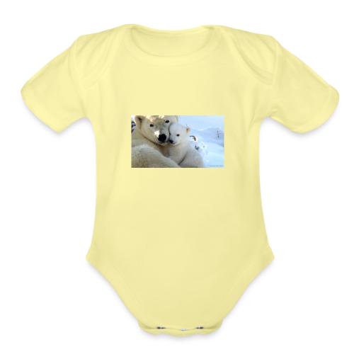polarbearhug - Organic Short Sleeve Baby Bodysuit