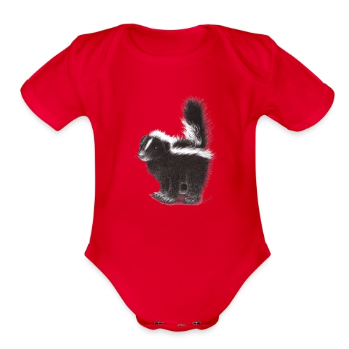 Cool cute funny Skunk - Organic Short Sleeve Baby Bodysuit