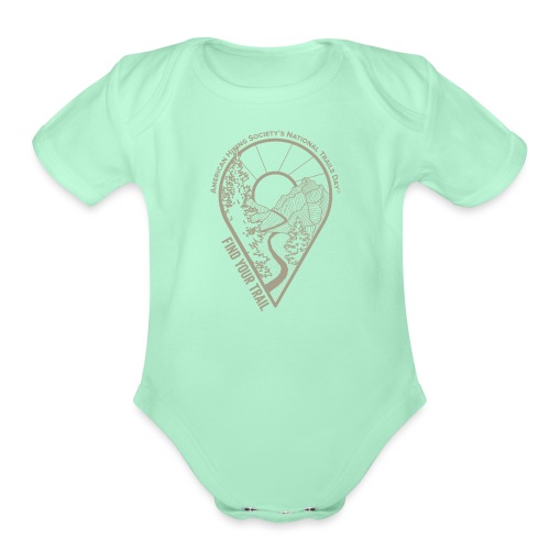 Find Your Trail Location Pin: National Trails Day - Organic Short Sleeve Baby Bodysuit