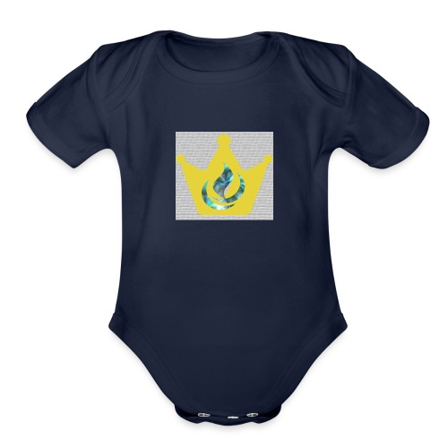 Flaming Crown - Organic Short Sleeve Baby Bodysuit