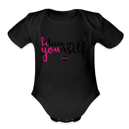 BE YOU shirt design w logo - Organic Short Sleeve Baby Bodysuit