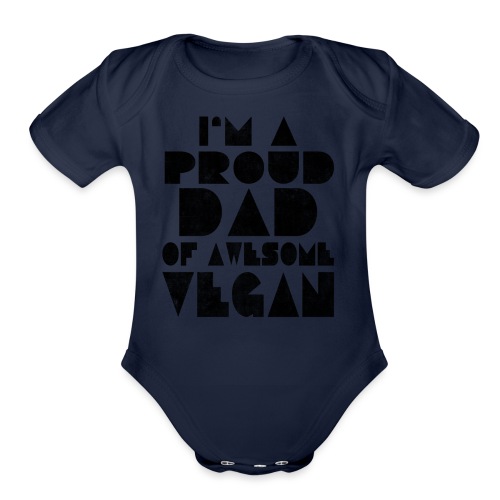 vegan t shirt I am proud Vegan - Organic Short Sleeve Baby Bodysuit