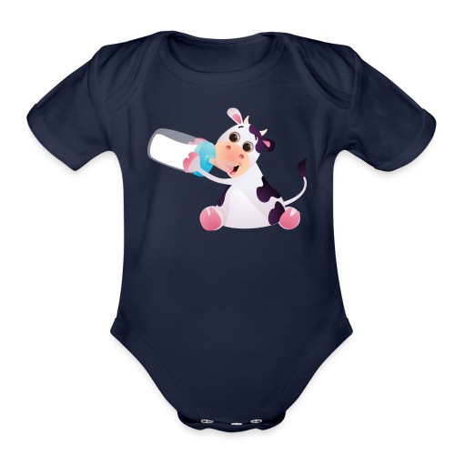 baby calf - Organic Short Sleeve Baby Bodysuit