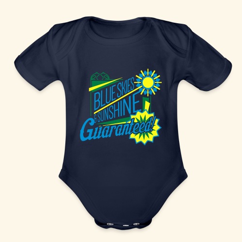 Blue Skies & Sunshine - Organic Short Sleeve Baby Bodysuit
