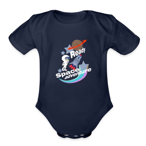 Rocket Space Adventure - Organic Short Sleeve Baby Bodysuit