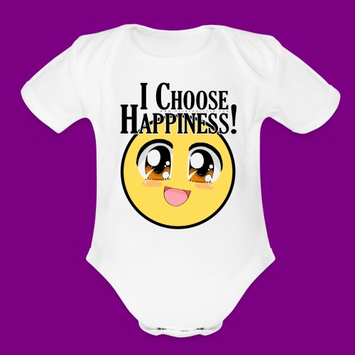 I choose happiness - A Course in Miracles - Organic Short Sleeve Baby Bodysuit