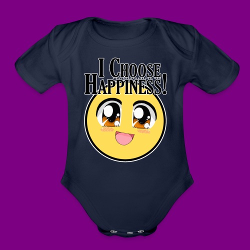 I choose happiness - A Course in Miracles - Organic Short Sleeve Baby Bodysuit