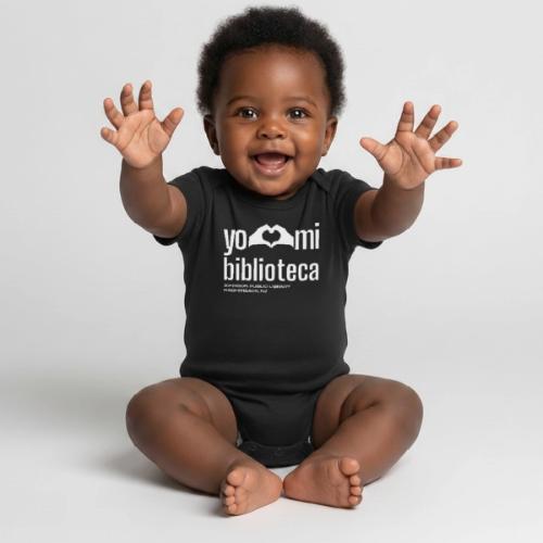 Yo Amo Mi Biblioteca (White) - Organic Short Sleeve Baby Bodysuit