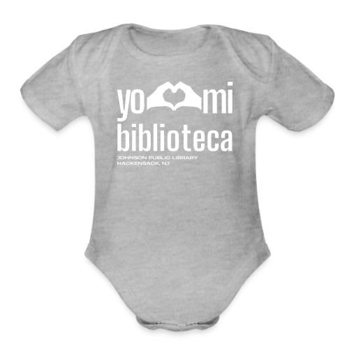 Yo Amo Mi Biblioteca (White) - Organic Short Sleeve Baby Bodysuit