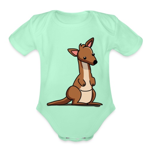 Kylie the Kangaroo - Organic Short Sleeve Baby Bodysuit
