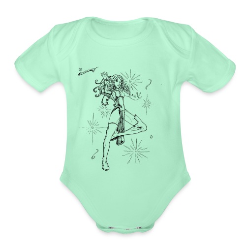 011_Sparkleshirt - Organic Short Sleeve Baby Bodysuit