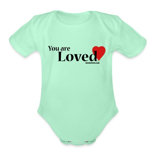 youareloved1 - Organic Short Sleeve Baby Bodysuit