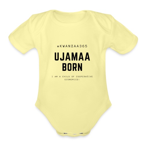 ujamaa born shirt - Organic Short Sleeve Baby Bodysuit