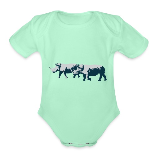 Chubby Unicorns - Organic Short Sleeve Baby Bodysuit