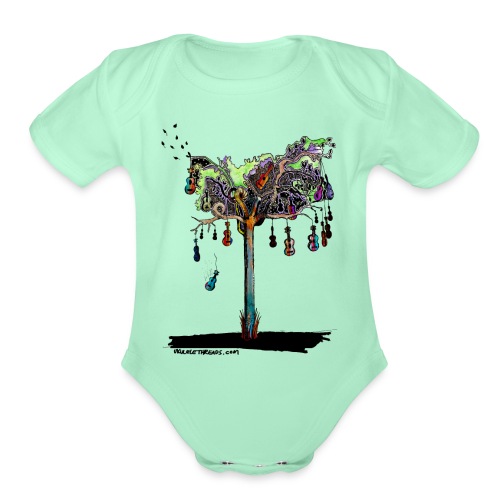 Ukulele Tree - Organic Short Sleeve Baby Bodysuit