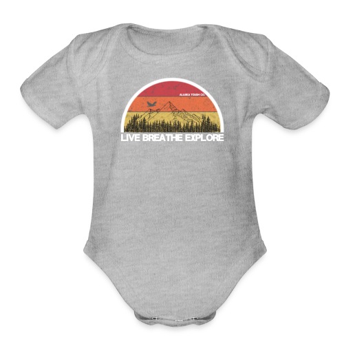 Explore Mountain Design - Organic Short Sleeve Baby Bodysuit