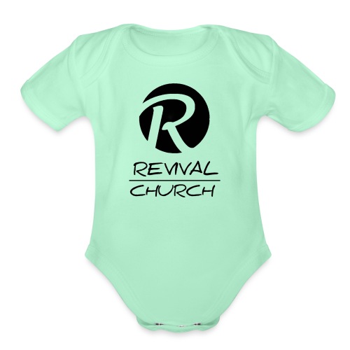 Revival Church Original Logo - Organic Short Sleeve Baby Bodysuit