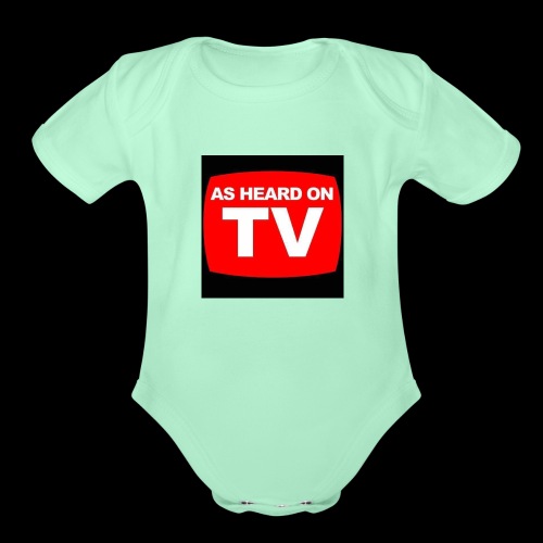 As Heard on TV Logo - Organic Short Sleeve Baby Bodysuit