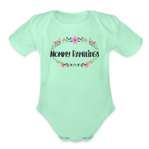 Mommy Ramblings Floral Collection Style 2 - Organic Short Sleeve Baby Bodysuit