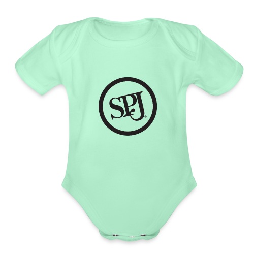 SPJ Black Logo - Organic Short Sleeve Baby Bodysuit