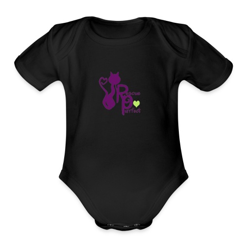 Rescue Purrfect Classic Logo - Organic Short Sleeve Baby Bodysuit