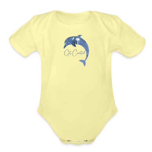 Coastal Charleston Wildlife. Dolphin - Organic Short Sleeve Baby Bodysuit