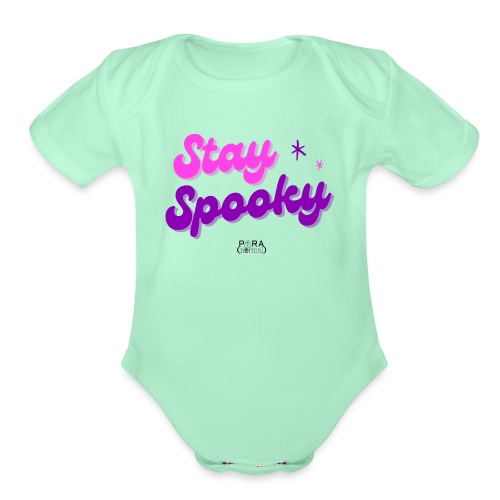 Stay Spooky (Light Theme) by Para(normal) Podcast - Organic Short Sleeve Baby Bodysuit