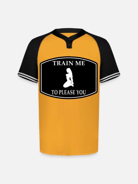 BDSM Train Me Dominance & Submission - Augusta Sportswear Men's Cutter Henley Jersey - gold/black