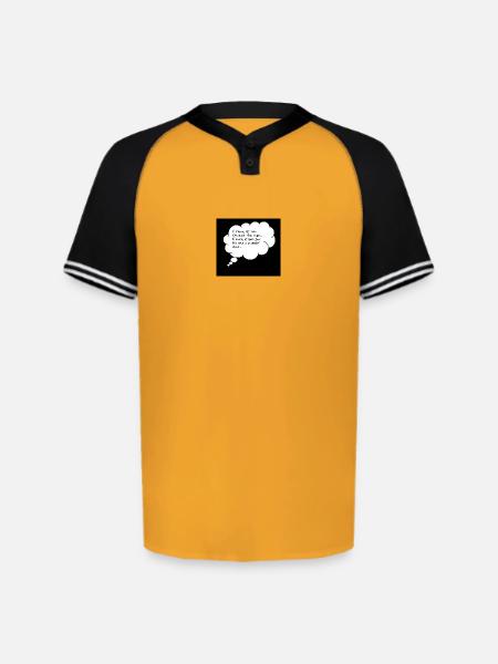 Thought Cloud Love Script - Augusta Sportswear Men's Cutter Henley Jersey - gold/black