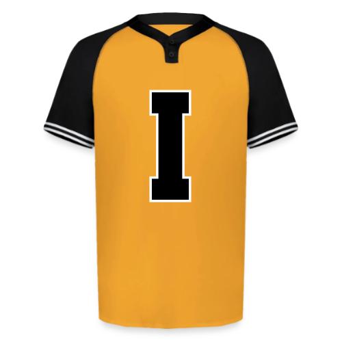 Varsity Letter I Collegiate Monogram - Augusta Sportswear Men's Cutter Henley Jersey