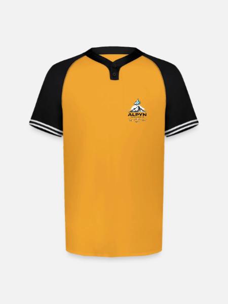 Alpyn Glacier Crest - Augusta Sportswear Men's Cutter Henley Jersey - gold/black
