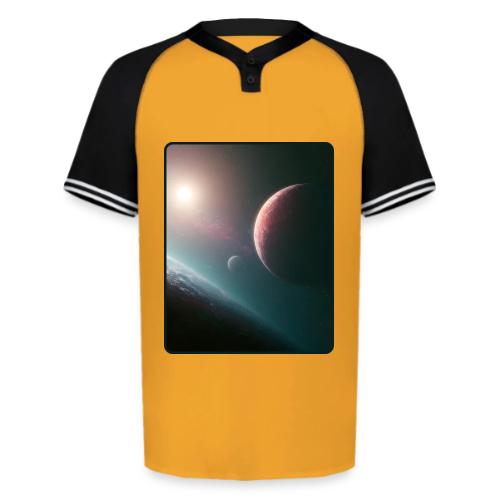 Deep Space Planet Horizon Art - Augusta Sportswear Men's Cutter Henley Jersey