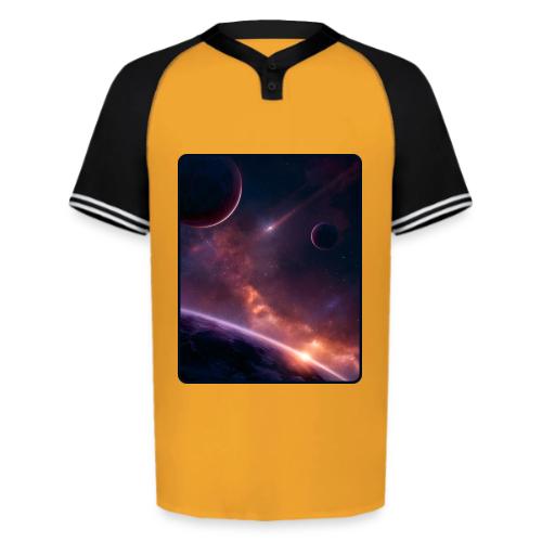 Cosmic Sunset Nebula Space Art - Augusta Sportswear Men's Cutter Henley Jersey