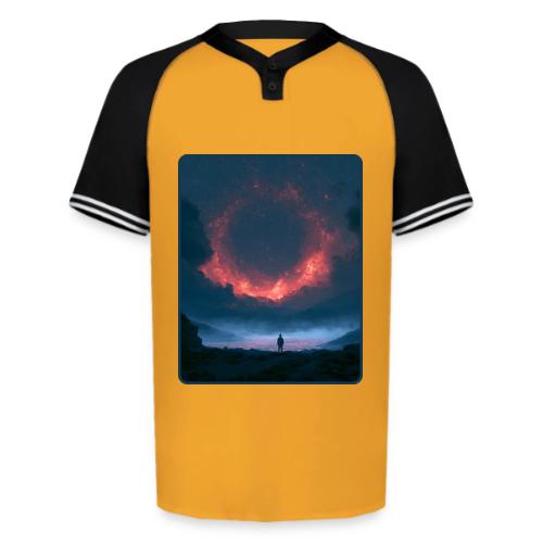 Supernova Reflection Space Scene - Augusta Sportswear Men's Cutter Henley Jersey