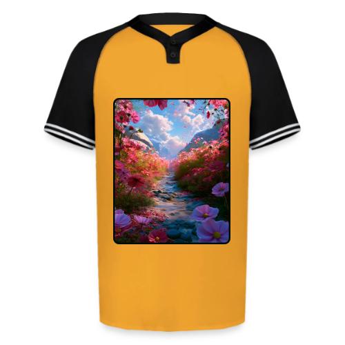 Dreamy Cosmos Valley Landscape Art - Augusta Sportswear Men's Cutter Henley Jersey