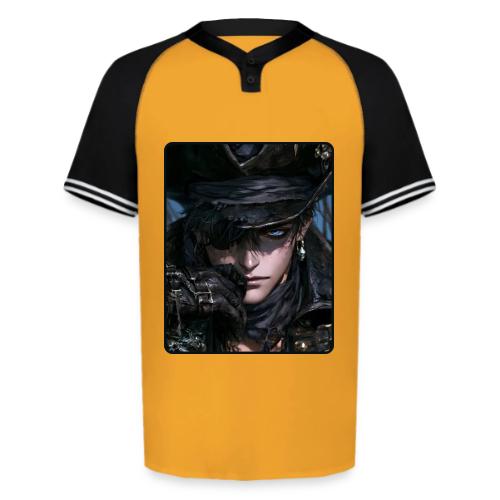 Dark Anime Pirate Warrior - Augusta Sportswear Men's Cutter Henley Jersey