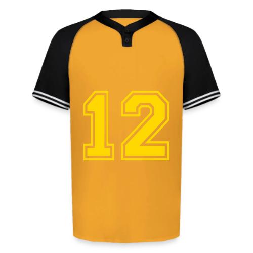 Number 12 in a classic athletic collegiate font - Augusta Sportswear Men's Cutter Henley Jersey