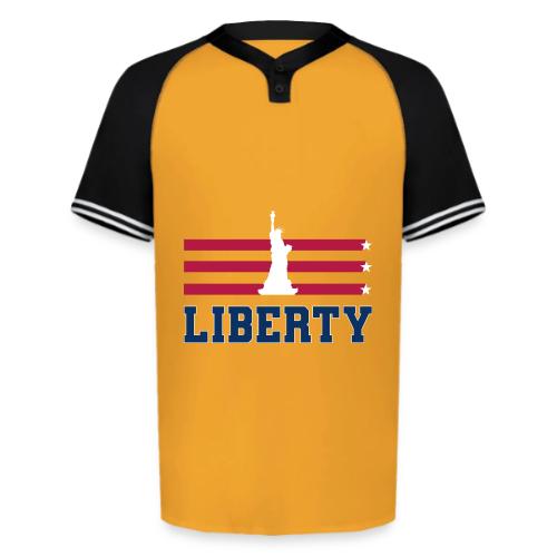 USA: Stars of Liberty - Augusta Sportswear Men's Cutter Henley Jersey
